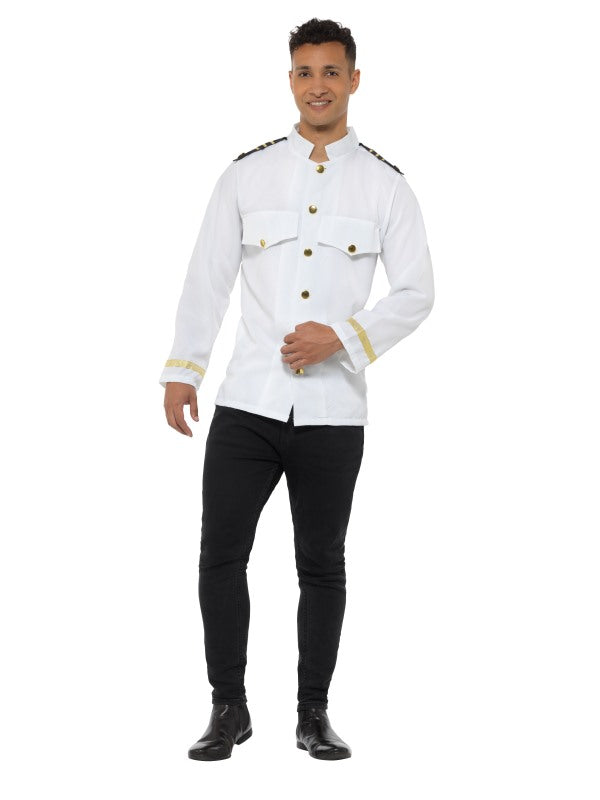 Mens White Naval Captain Jacket