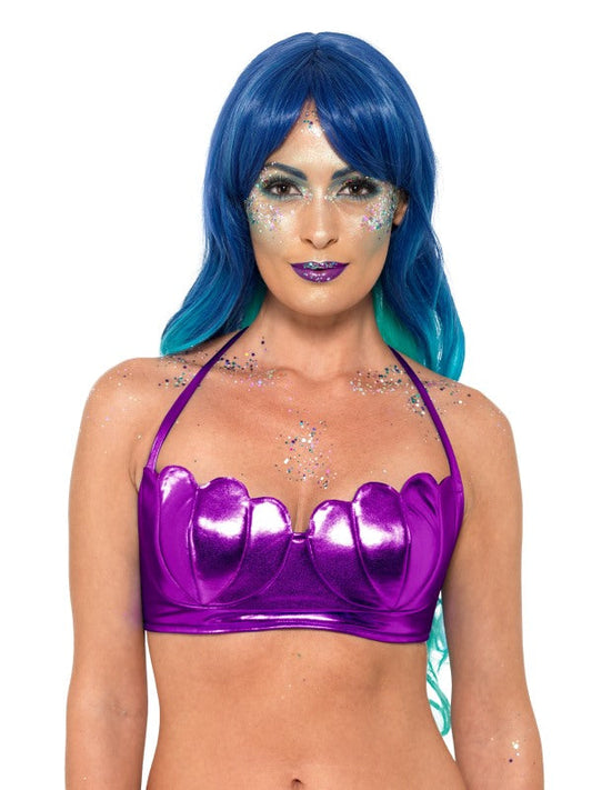 Purple Mermaid Shell Bikini Top