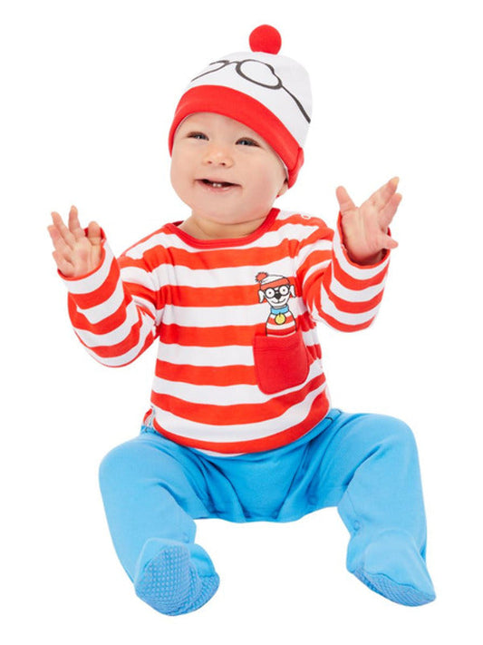 Wheres Wally Baby Costume includes all in one costume and hat