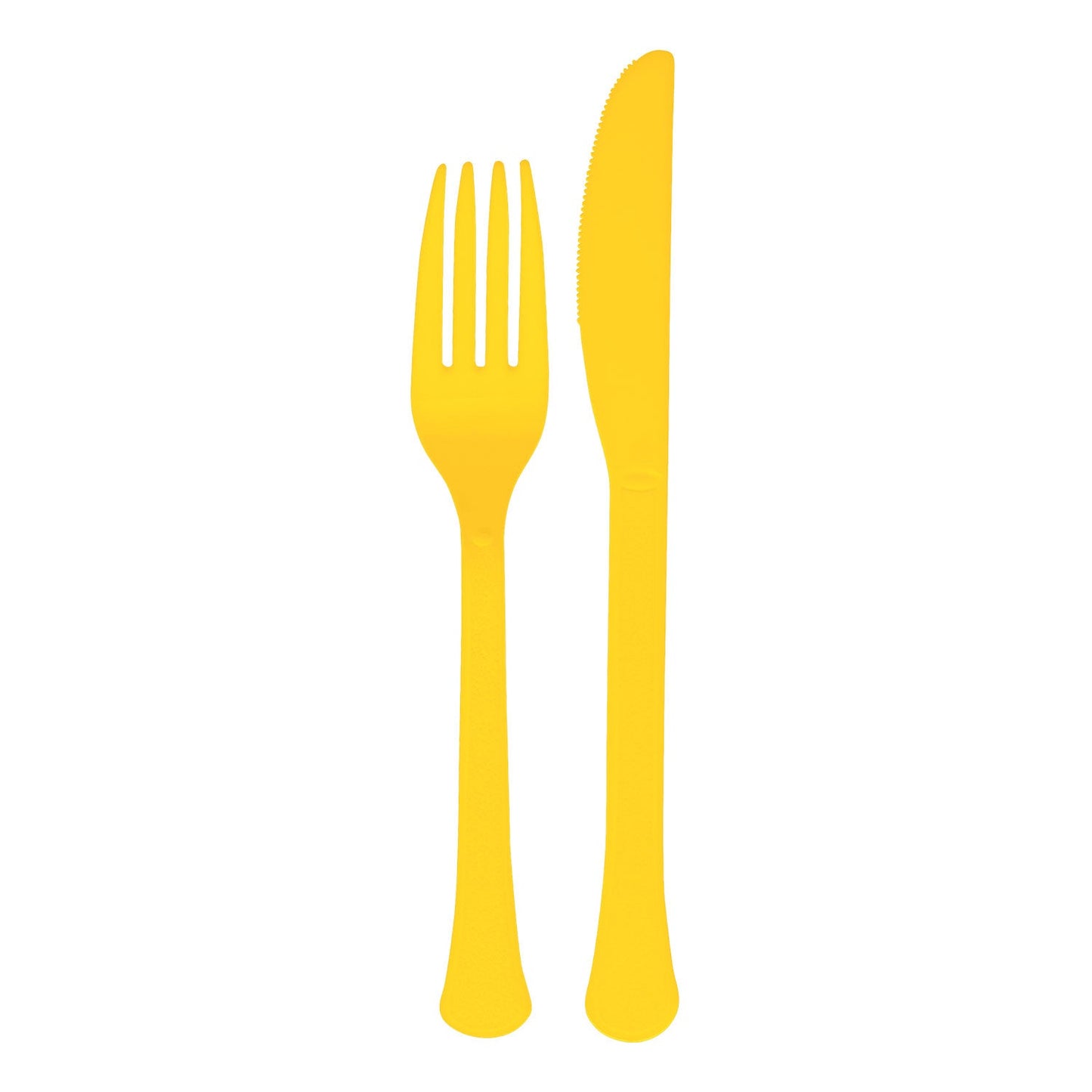 Yellow Knives and Forks, Pack of 12 Sets