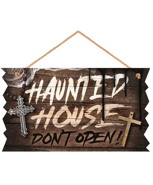 Haunted House Wooden Sign