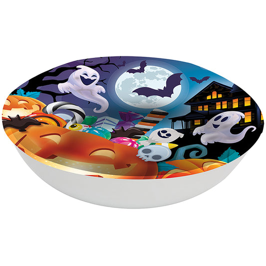Pumpkin Ghosts Plastic Bowl