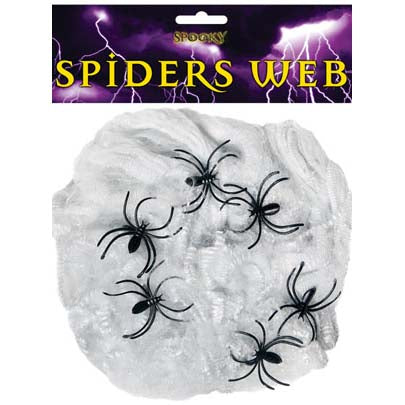 40g Spider Web with Spiders