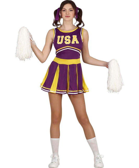 Teen Purple Cheerleader Costume