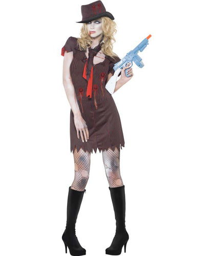 Zombie Gangster Costume, Size 16-18