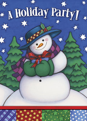 Winter Snowman Invites and Envelopes