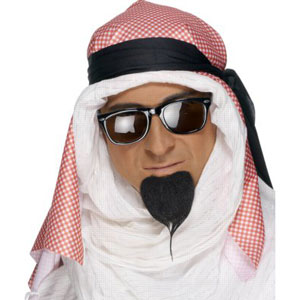 Fake Sheikh Stick on Arab Beard. Black. Self-Adhesive.