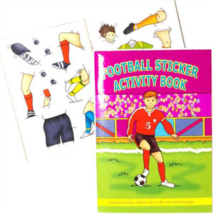 A6 Football Mini Sticker Activity Book. Includes stickers, dot to dot, word searches, puzzles and colouring pages.