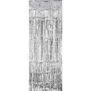 Silver Metallic Door Curtain, 91cm x 2.43m