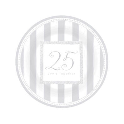 Silver Wishes Plates 17.7cm, Pack of 8