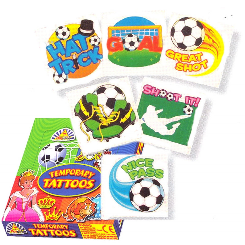 Football Mini Tattoos . 5cm * 5cm. Assortment of 6 Designs.