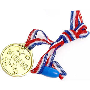 Winners Medal on Ribbon.