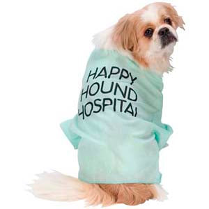 Doctor Dog Costume. Fits most small to medium dogs up to 35cm length, 25lbs.