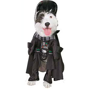 Darth Vadar Dog Costume includes headpiece| jumpsuit with attached arms and cape with belt