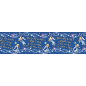 Hark the Herald Angels Border Roll. Each roll measures 15.24m * 45.72cm. Use with Room Setters to create a decorative border at the top of your scene.
