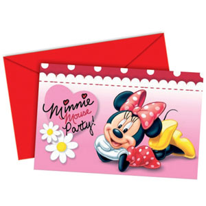 Minnie Daisies Invitations with Envelopes. 14cm * 9cm.
