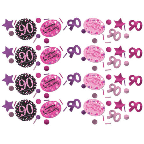 Pink Celebration 90th Confetti, 34g pack