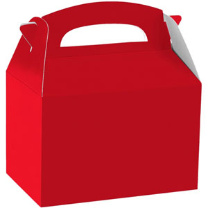 Apple Red Party Loot Box. Dimensions 15cm long * 10cm wide * 10cm high (approx).