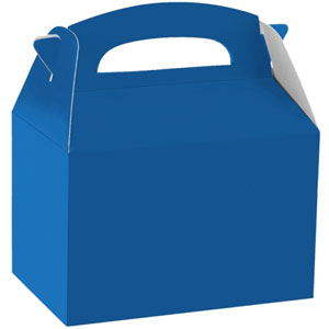 Bright Royal Blue Party Loot Box. Dimensions 15cm long * 10cm wide * 10cm high (approx).