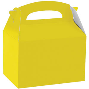 Sunshine Yellow Party Loot Box. Dimensions 15cm long * 10cm wide * 10cm high (approx).