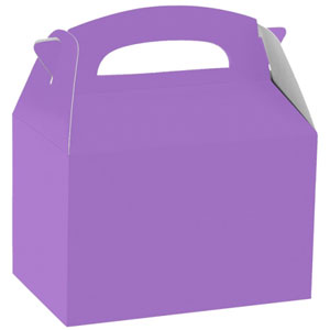 Purple Party Loot Box. Dimensions 15cm long * 10cm wide * 10cm high (approx).