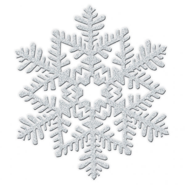 16cm Glitter Snowflake Decoration