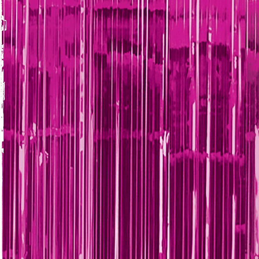 Metallic Bright Pink Door Curtain, 91cm x 2.43m