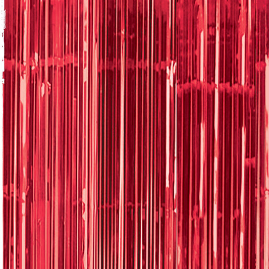 Metallic Red Door Curtain, 91cm x 2.43m