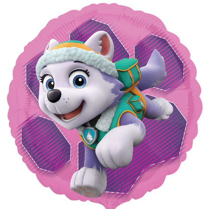 Paw Patrol Girl Standard Foil Balloon. (45cm). Featuring Skye on one side and Everest on the other. Can be inflated with air or helium. Balloon is sold uninflated.