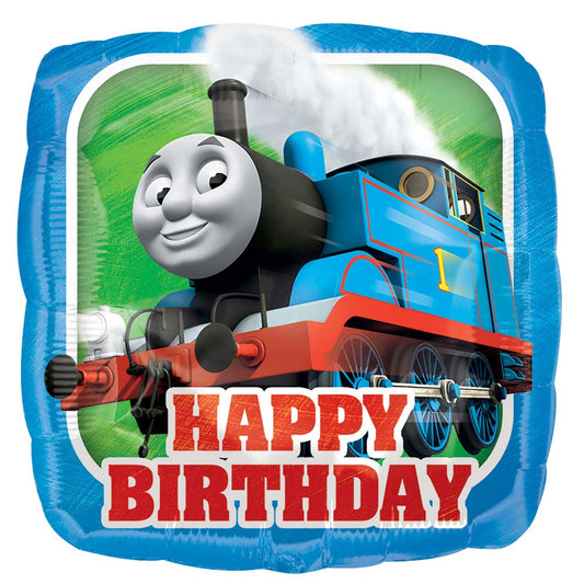 Thomas the Tank Engine Happy Birthday Standard Foil Balloon. (45cm). Can be inflated with air or helium. Balloon is sold uninflated.