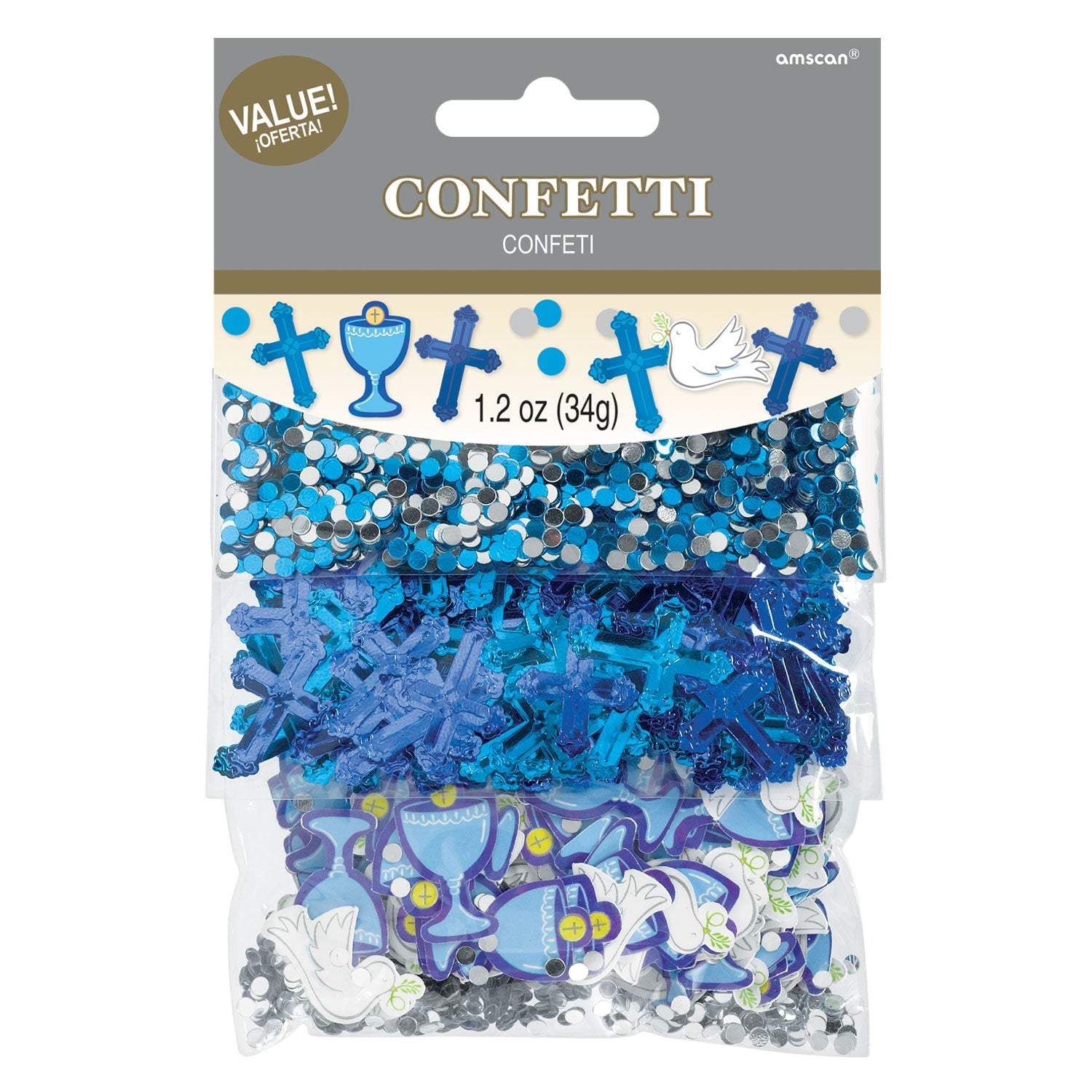 Communion Blue 3 pack Value Confetti