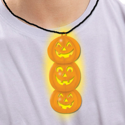 Glow in the Dark Pumpkins Necklace. 6.3cm