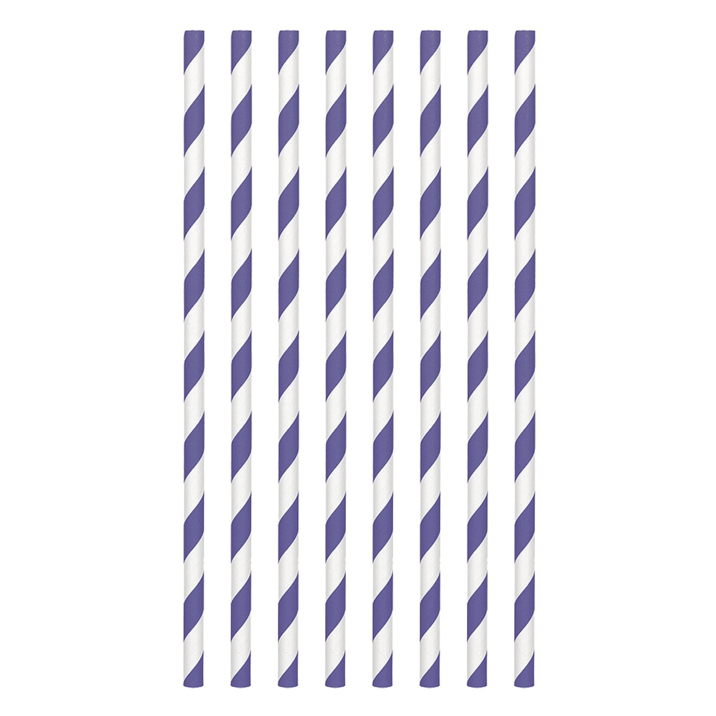 Purple Paper Straws, 19cm