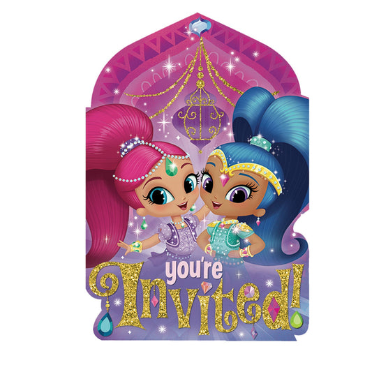 Shimmer and Shine Party Postcard Invitations