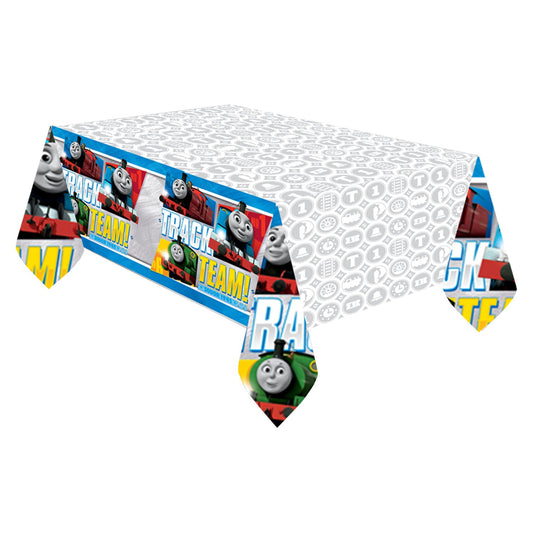 Thomas the Tank Engine Plastic Tablecover. Dimensions 137cm * 243cm approx.