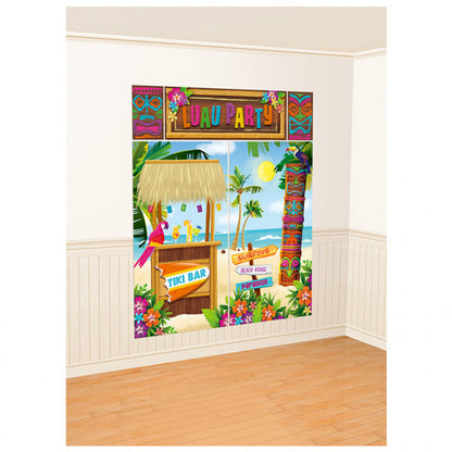 Tiki Scene Setter Wall Decorating Kit Includes 5 pieces 2 (26cm * 40cm) posters, 2 (82cm *150cm) posters, 1 (113cm * 42cm) banner