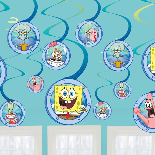 Spongebob Squarepants Hanging Swirl Decorations