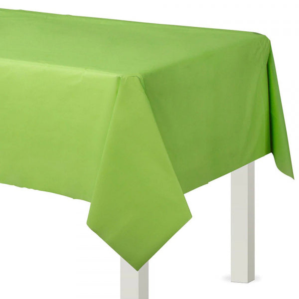 Kiwi Green Plastic Tablecover, 1.37m x 2.74m