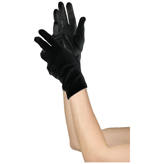 Ladies Short Black Gloves
