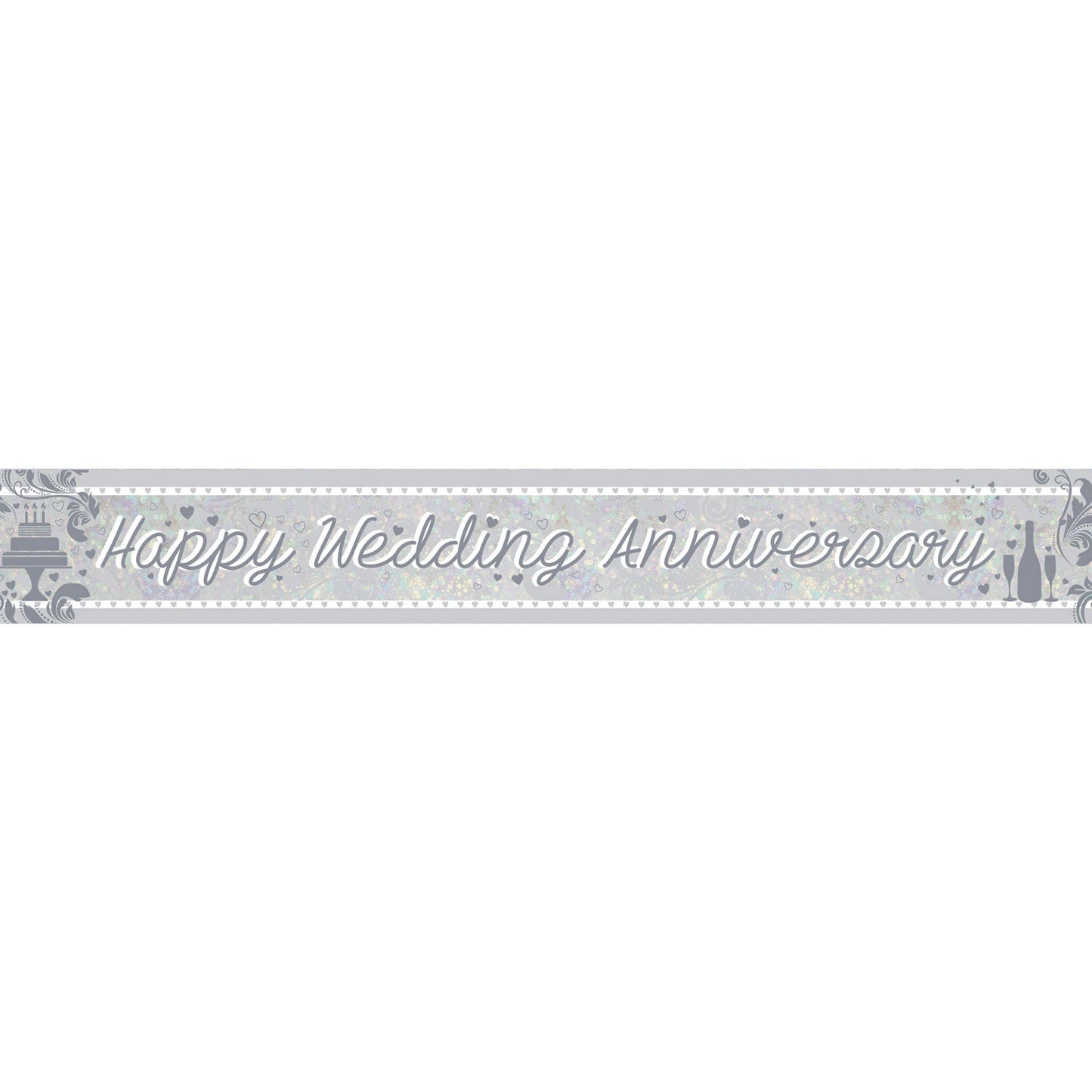2.7m Happy Anniversary Foil Banner