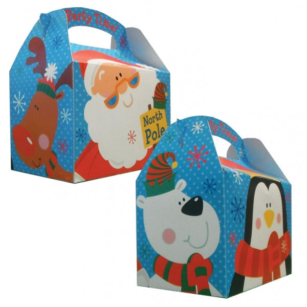 Christmas Party Box with Penguin and Santa Design