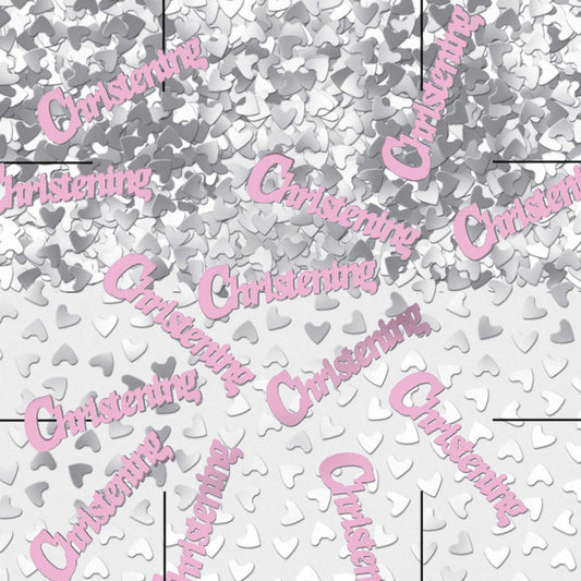 Christening Pink Metallic Confetti