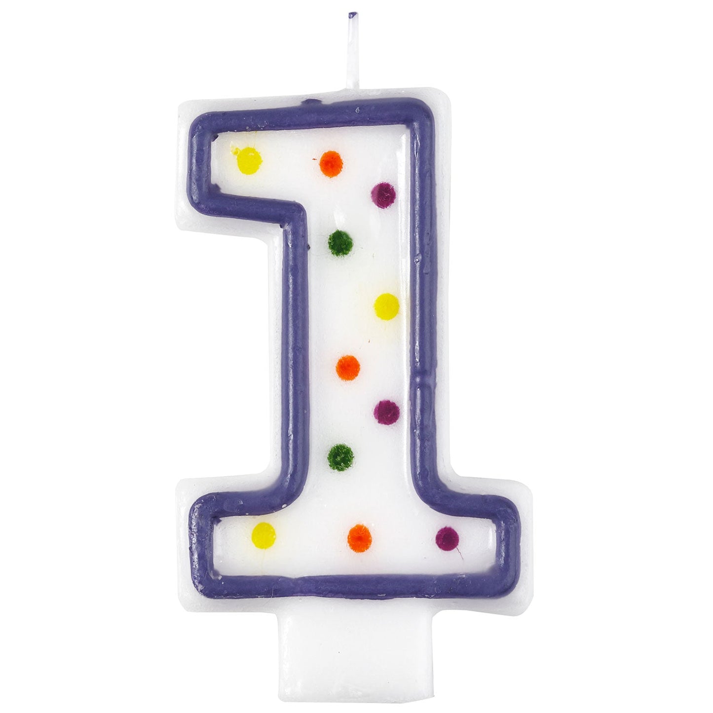 Number Candle, 1. Candle height 7.5cm (approx).
