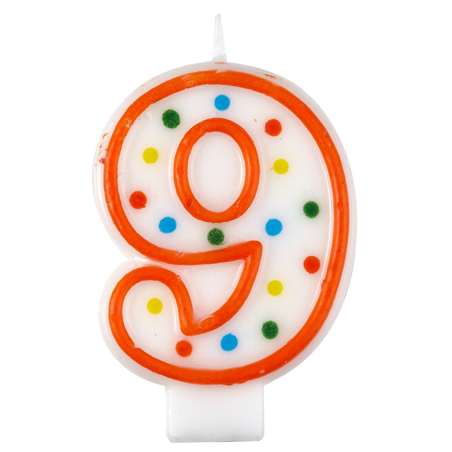 Number Candle, 9. Candle height 7.5cm (approx).