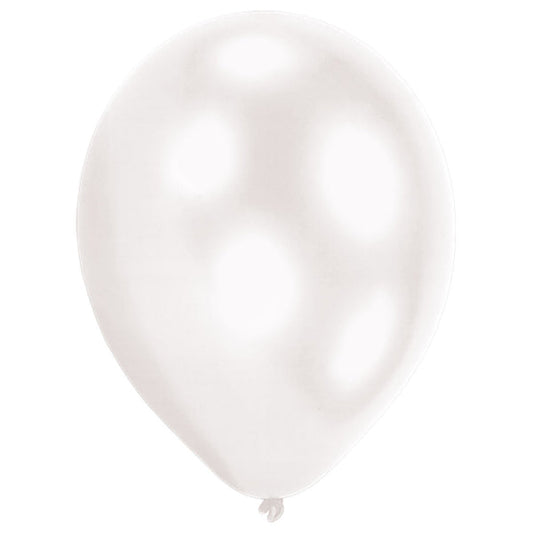 LED Latex Balloons White 27cm