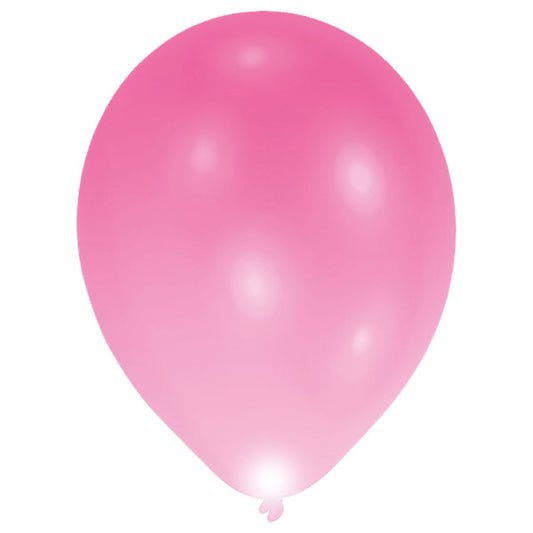 LED Latex Balloons Pink 27cm