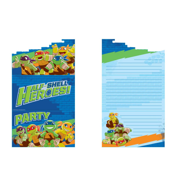Half Shell Heroes Stand Up Invitations and Envelopes