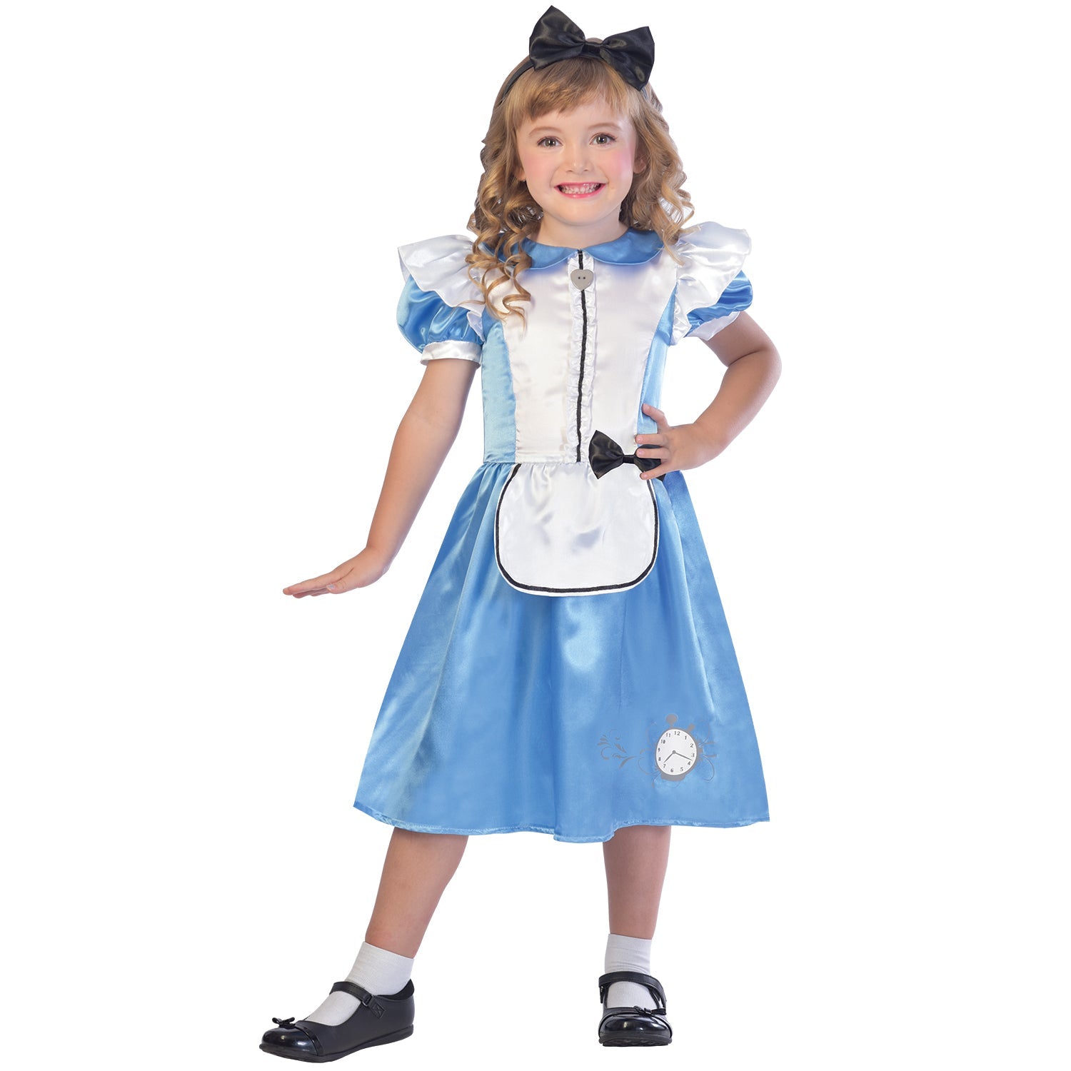 Girls Alice in Wonderland Costume includes dress and headband