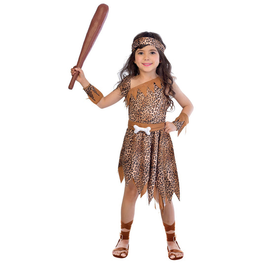 Girls Cave Girl Costume includes dress| belt| headpiece and cuffs