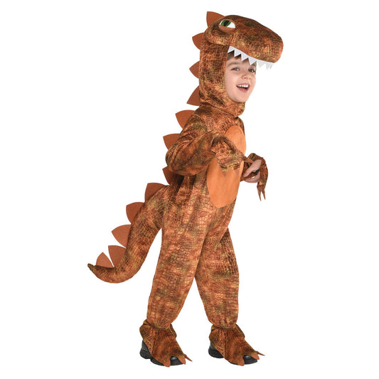 T-Rex Boy Costume includes hooded jumpsuit